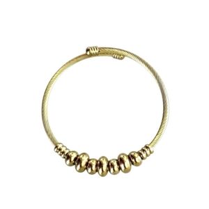 Beaded Cable Bracelet - Gold